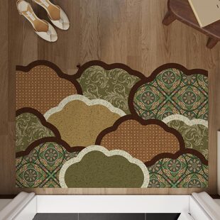 中古风入户地垫异形丝圈入户门地毯法式复古防滑垫大门口进门垫子