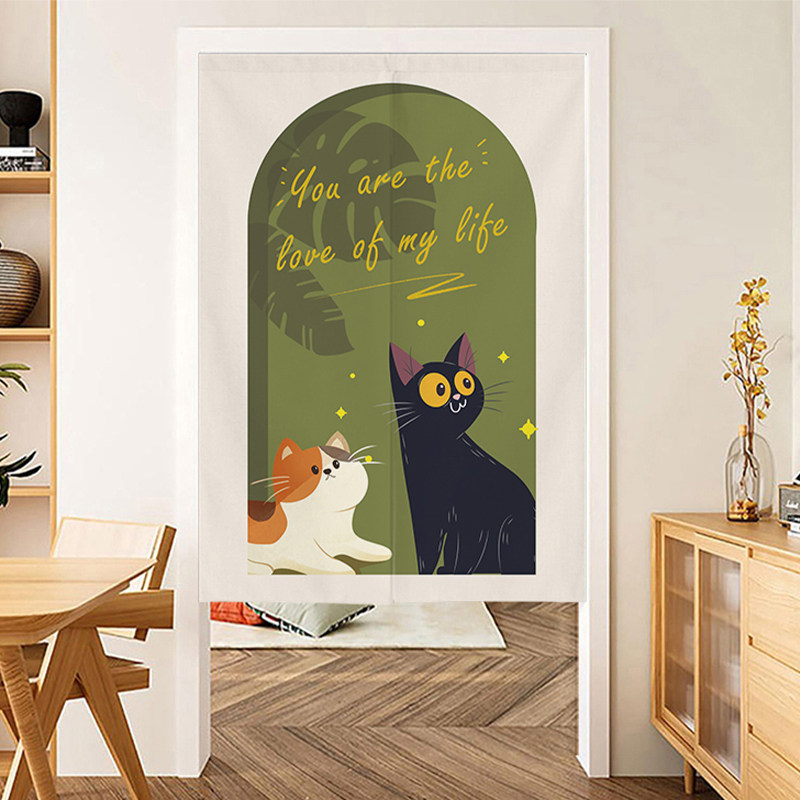 2024新款门帘隔断帘卧室房间家用免打孔出租屋遮挡隐私厨房半帘