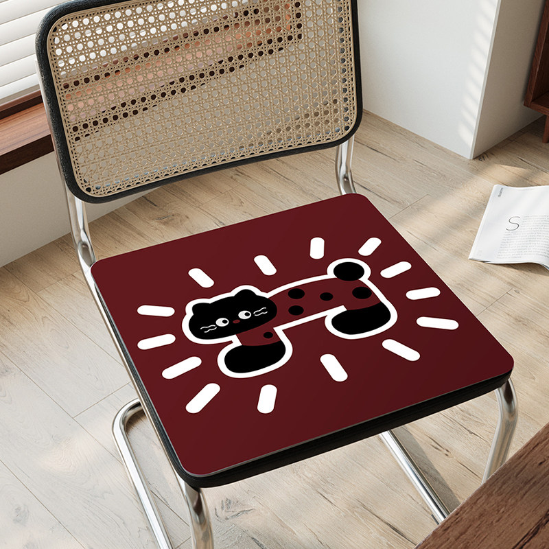 卡通冰丝办公室椅垫坐垫电脑椅子久坐屁垫夏季款凉感防滑餐椅垫子