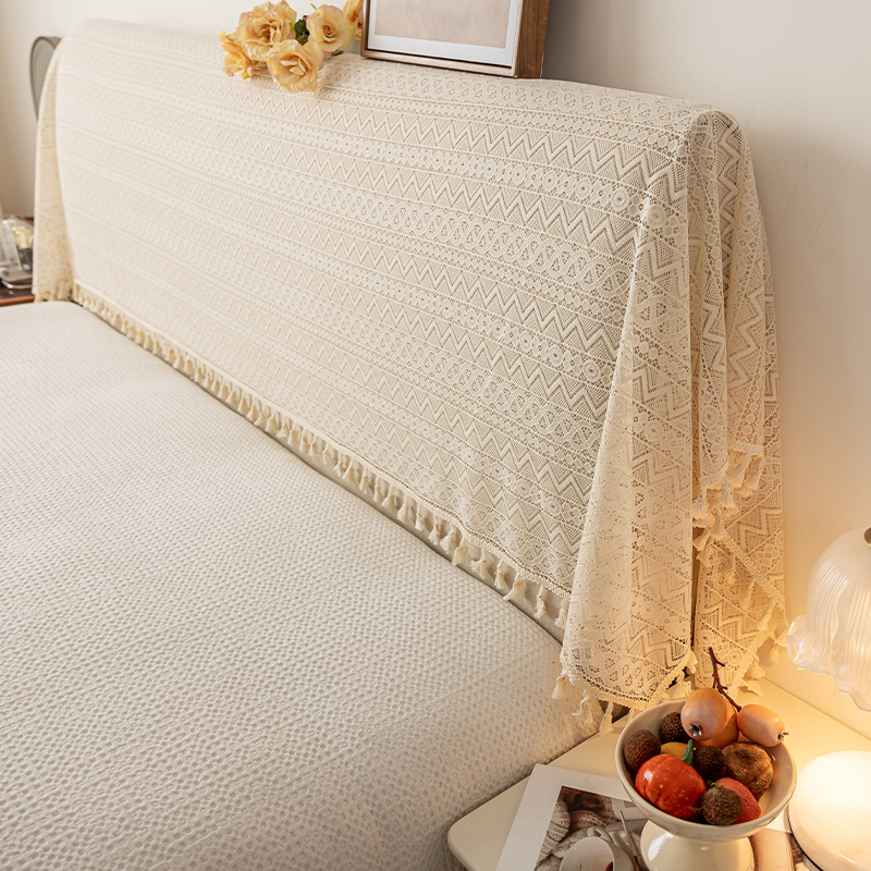 法式轻奢蕾丝镂空勾花床头套罩床头套子全包靠背罩防尘罩盖巾盖布