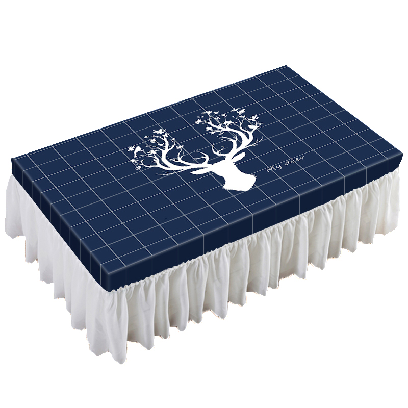 茶几桌布蕾丝长方形客厅家用防尘垫电视柜盖巾布艺全包茶几布套罩