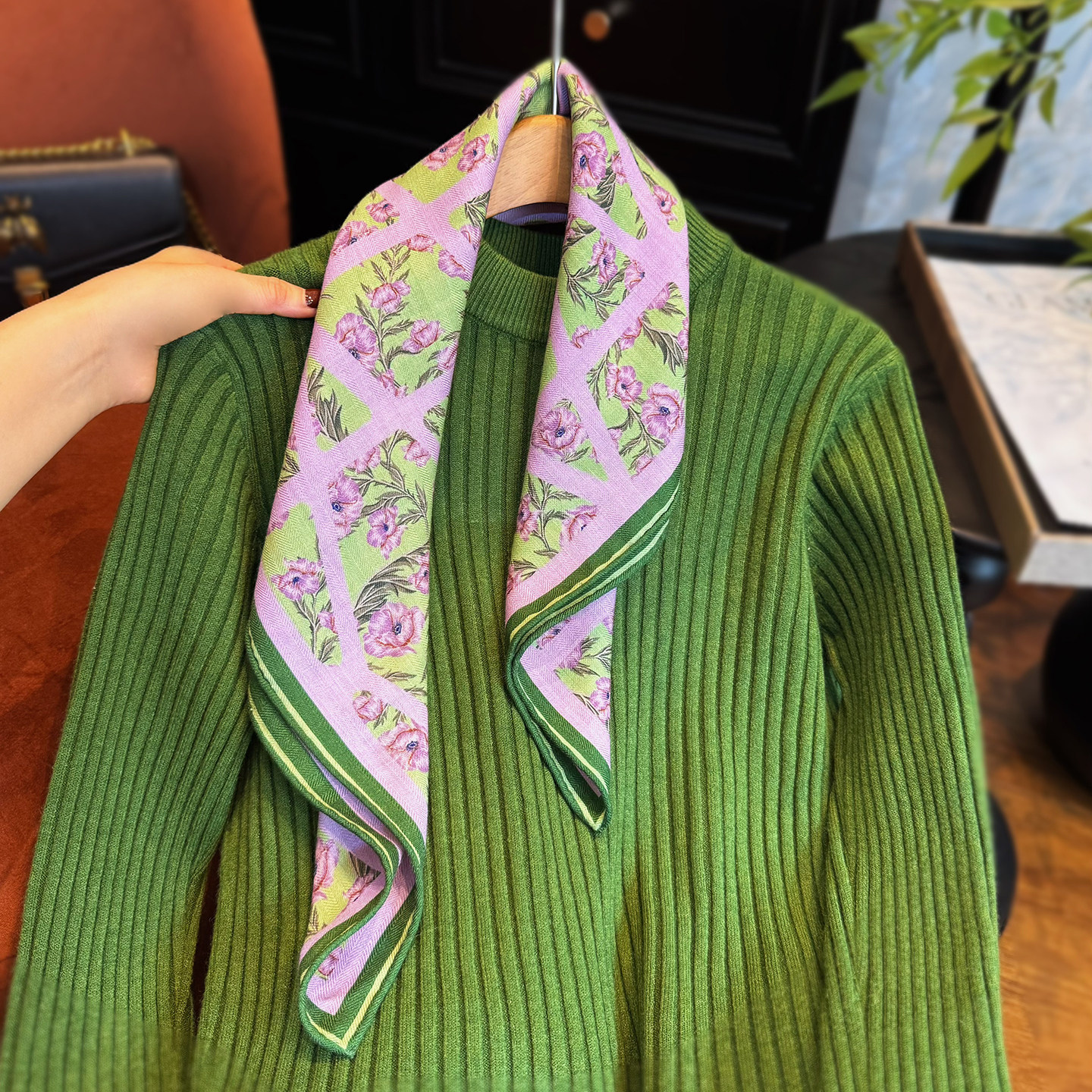 百搭粉绿色真丝羊毛丝巾女2026新款中方巾春秋高级感桑蚕丝小领巾,服饰配件/皮带/帽子/围巾,围巾/丝巾/披肩,淘宝优惠券,粉丝福利购,淘宝优惠卷