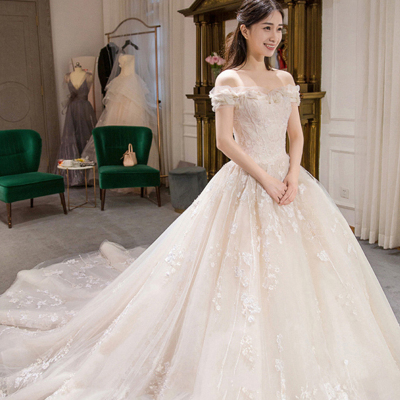 网红抖音轻婚纱2020森系小个子女