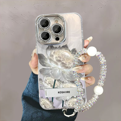 白色昙花适用多型号手机壳