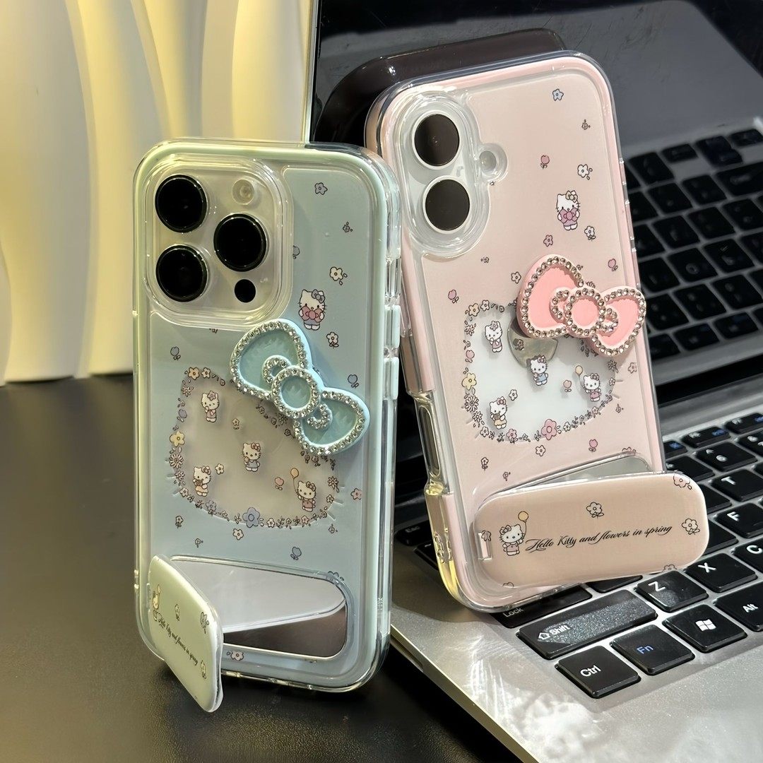 镶钻蝴蝶结KT支架适用苹 果16promax手机保护壳iphone15华为mate70pro新款pura80荣耀300女OPPOReno14小米VIV,3C数码配件,手机保护套/壳,淘宝优惠券,粉丝福利购,淘宝优惠卷