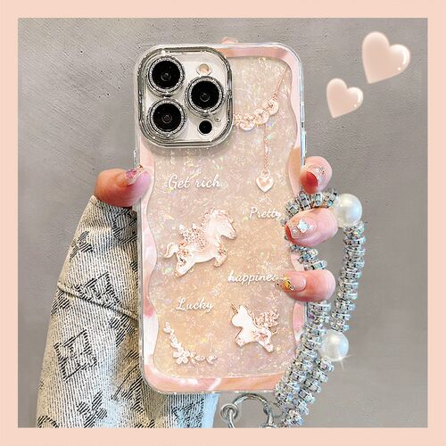 水晶小马贝壳纹适用多型号手机壳