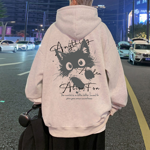 潮流宽松百搭休闲连帽卫衣