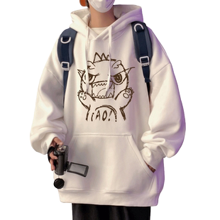 潮牌卫衣男春秋季2026新款oversize帽衫青少年男生宽松连帽外套男