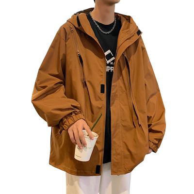 潮流宽松百搭休闲连帽夹克