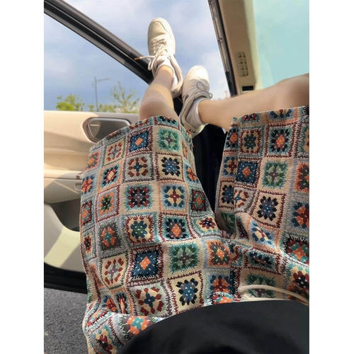 夏威夷民族风短裤男夏季美式潮牌运动裤子ins宽松休闲沙滩五分裤