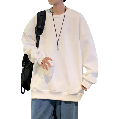 潮牌宽松运动休闲卫衣男无帽衣服