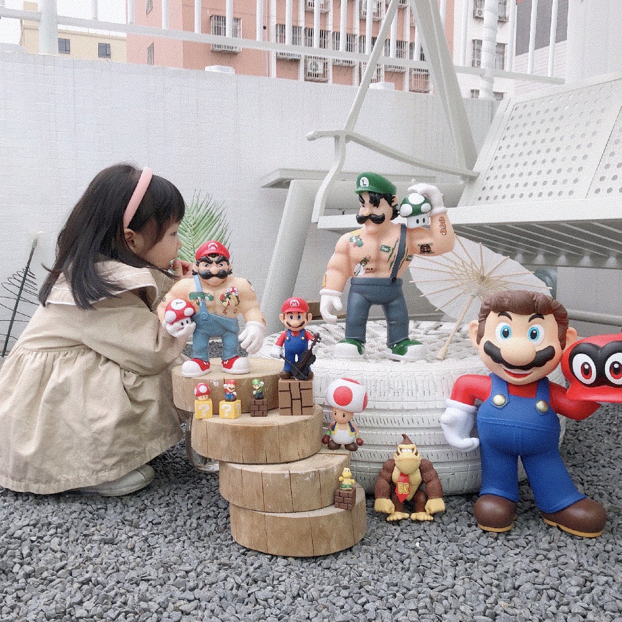 超级玛丽马里奥路易兄弟手办摆件全套搪胶公仔玩具模型周边礼物