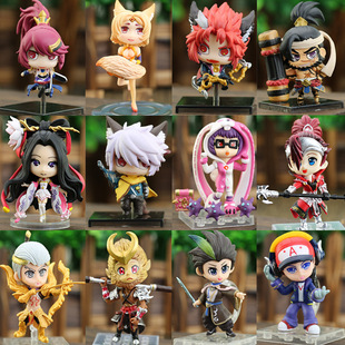 盲盒手办Q版手游农药王者荣耀摆件貂蝉孙悟空花木兰蛋糕烘焙手办