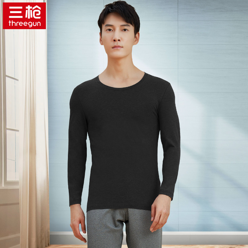 삼군 남성 가을 의류 신축성 보온 의류 방한 이너 보텀 셔츠 상체 보온 속옷 탑 코튼 스웨터
