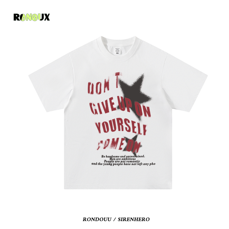 美式复古hiphop短袖T恤男女潮牌