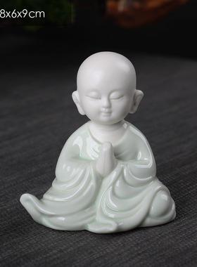 小公仔客厅陶瓷人物中式家居摆件