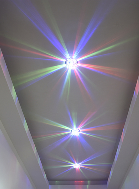 特价水晶筒灯LED过道走廊玄关入户客厅天花灯 七彩射灯可明装3W5W