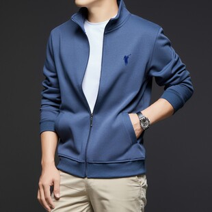 专柜正品保罗卫衣男款外套秋季立领拉链长袖开衫美式休闲上衣夹克