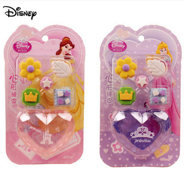 正品迪士尼公主可爱造型爱心盒装橡皮擦　女孩橡皮　儿童创意文具|msdalam kategori Kamus elektronik/buku kertas elektronik/alat tulis, bekalan sekolah setiap hari, pemadam - dari Buy2taobao.com untuk memberikan perkhidmatan ejen Taobao profesional membeli