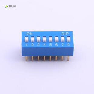 直插正拨拨码 08BP正品 2.54mm立式 蓝色8PIN 全新原装