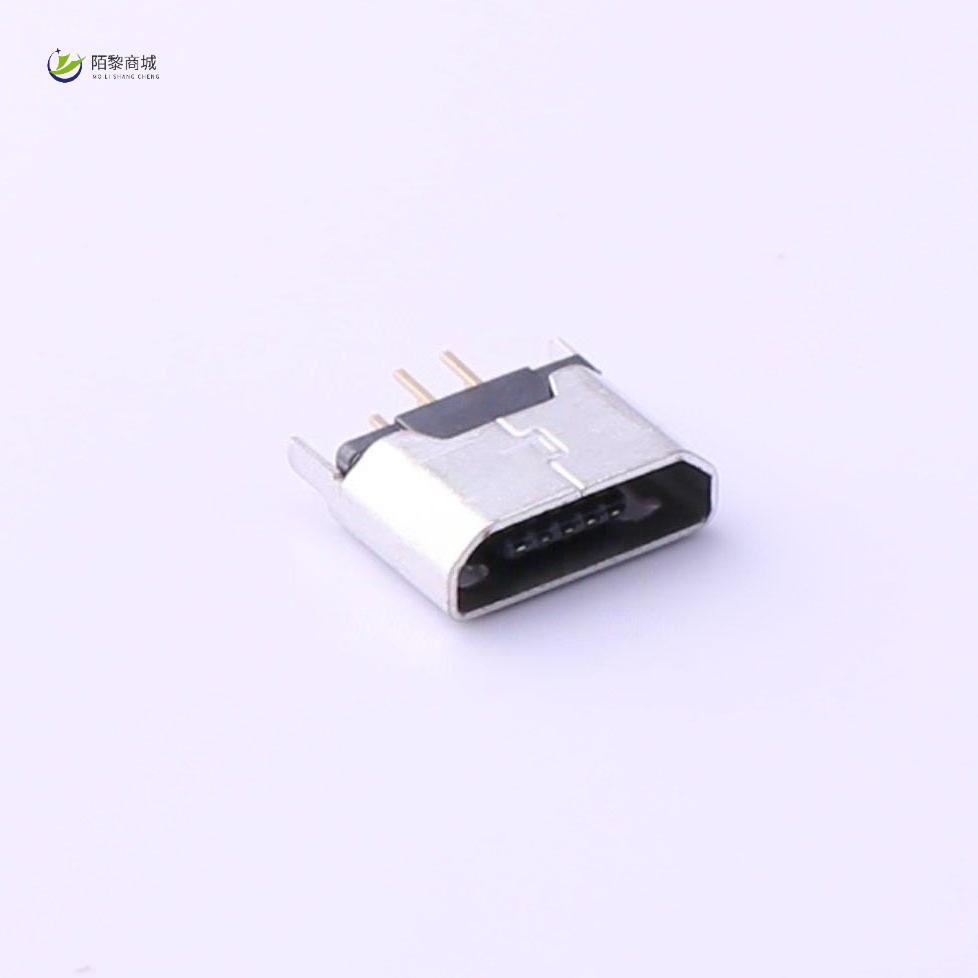 全新原装 180°ZB正品/Micro-B 母座 直插 平口 1 Femal