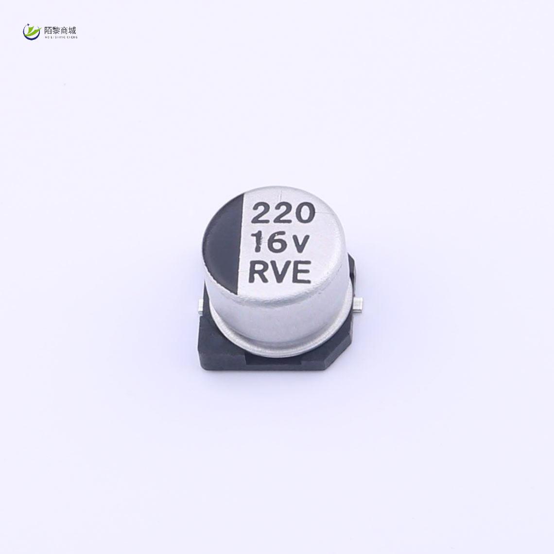 全新原装RVE1C221M0806正品/220uF ±20% 16V