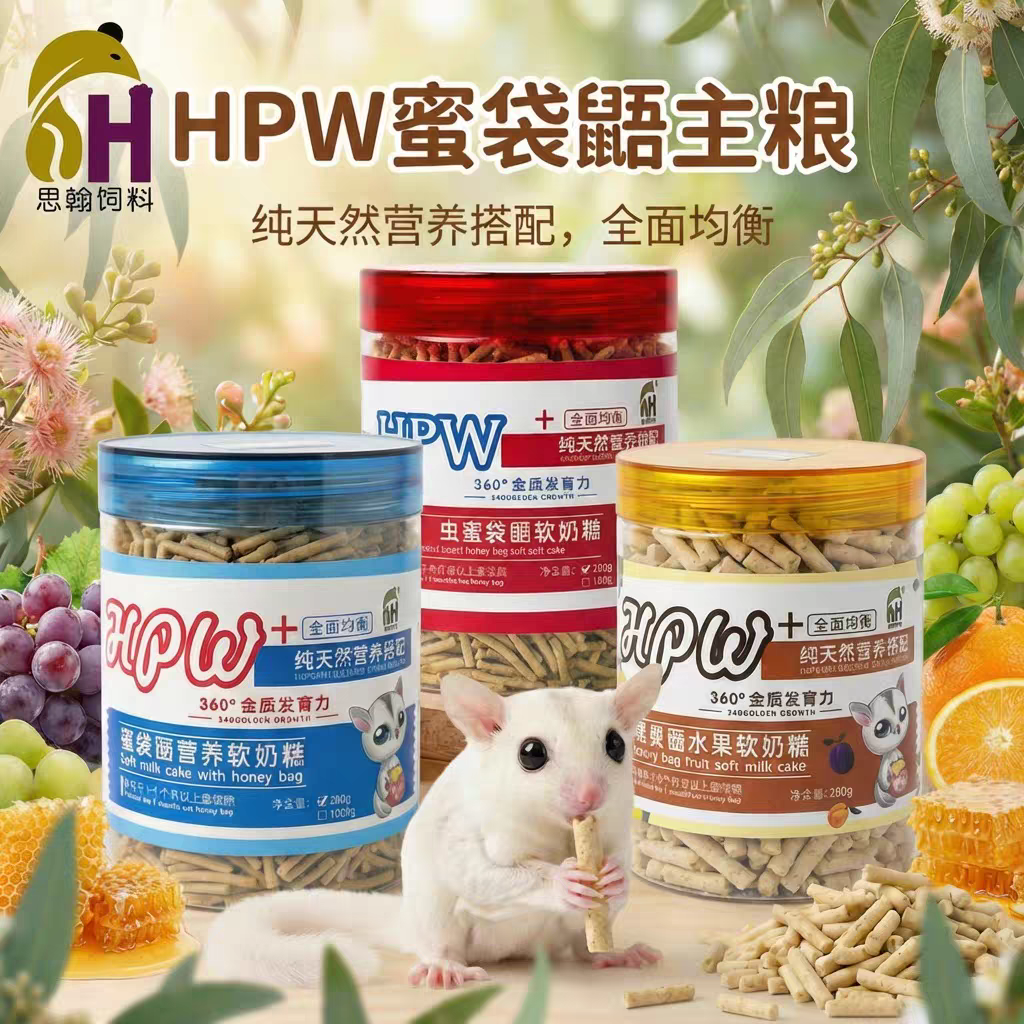 蜜袋鼯粮食260g主粮幼蜜粮主食物蜜袋鼬食品营养冲泡蜜粮幼崽奶粉