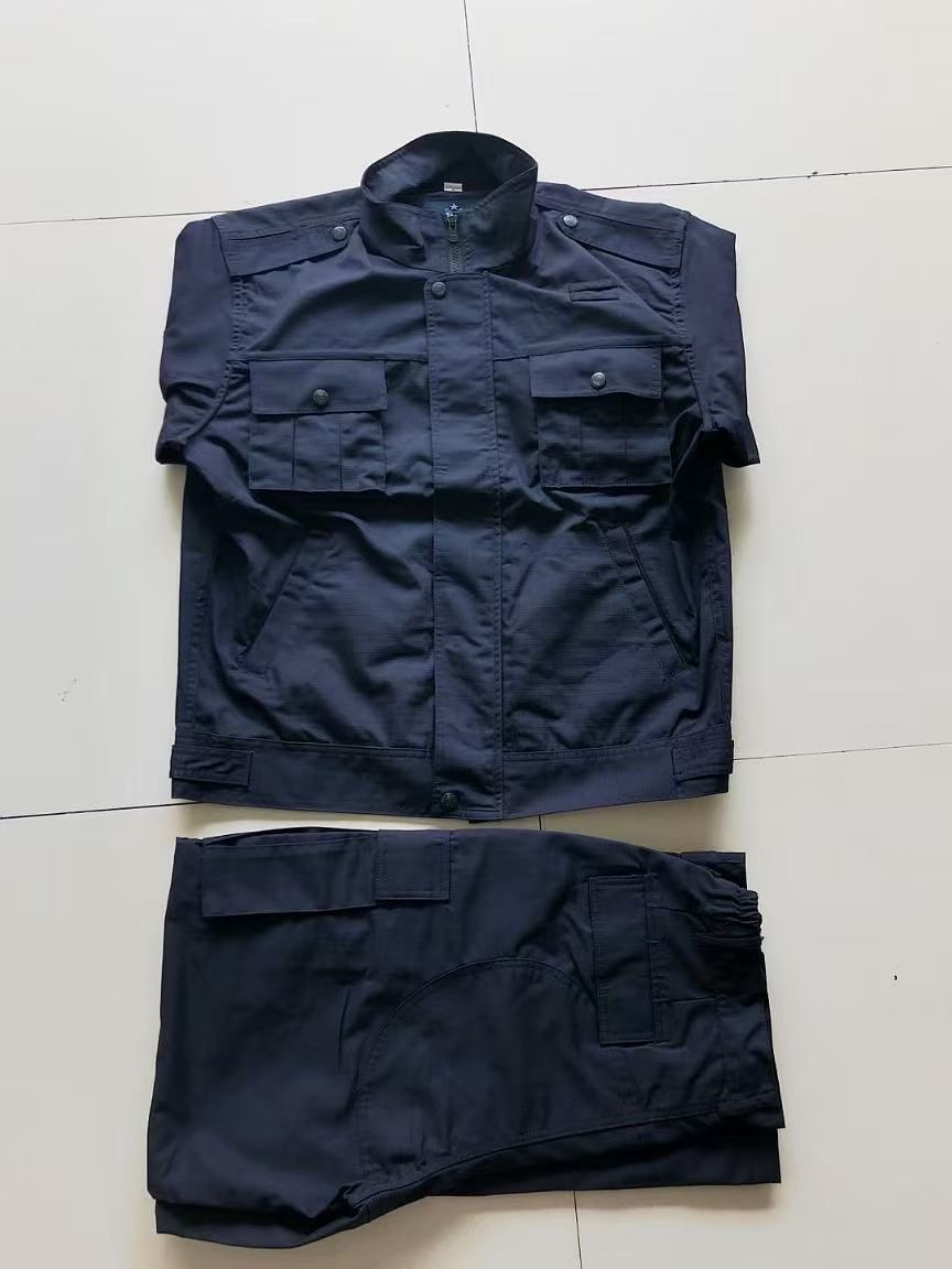 正品网格训练服藏作训服防撕裂长袖作训服黑色训练服夏作训男安保