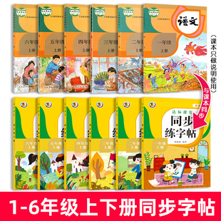 小学语文同步练字帖一二三四五六年级上下册全套12册达标课堂写字课课练跟着课文写汉字生字描红本汉字练习册专项训练会认识字表