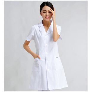 冬夏装柯尼酷高端弹力白大褂修身女医生加厚一体绒白大衣护士服