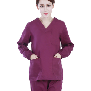 立恩之诺韩版男女长袖纯棉手术衣南丁格尔洗手衣刷手衣涤棉工作服