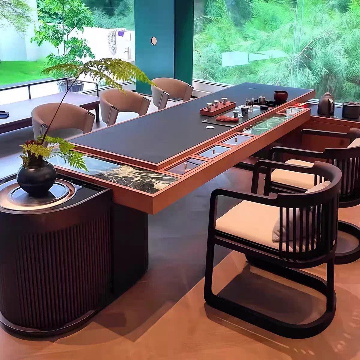 新中式茶桌北美黑胡桃木现代轻奢高端别墅茶室家用实木泡茶桌茶台,住宅家具,家用茶台/茶桌,淘宝优惠券,粉丝福利购,淘宝优惠卷