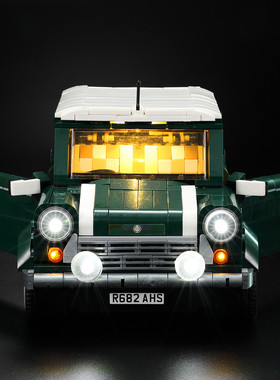 可匀Kyglaring灯饰适用于乐高10242复古Cooper敞篷越野车LED灯饰