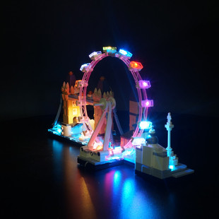 可匀Kyglaring灯饰适用于乐高21034建筑城市伦敦天际线LED灯饰