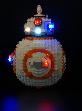 可匀Kyglaring灯饰适用于乐高75187星球大战BB-8机器人LED灯饰