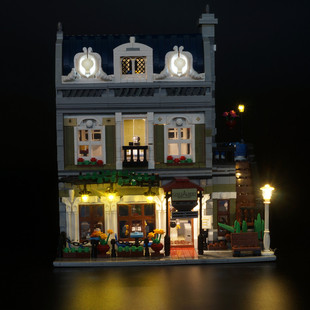 KY可匀kyglaring积木灯饰适用于乐高10243巴黎餐厅街景LED灯饰