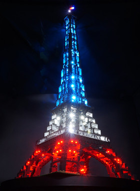 可匀Kyglaring灯饰适用于乐高10181菲尔铁塔LED灯饰