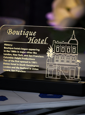 KY可匀适用于乐高10297转角精品酒店LED亚克力发光展示铭牌DIY灯