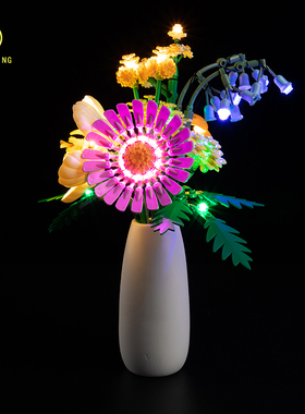 KY可匀适用于乐高10347阳光缤纷花束系列LED积木玩具灯饰灯光灯组