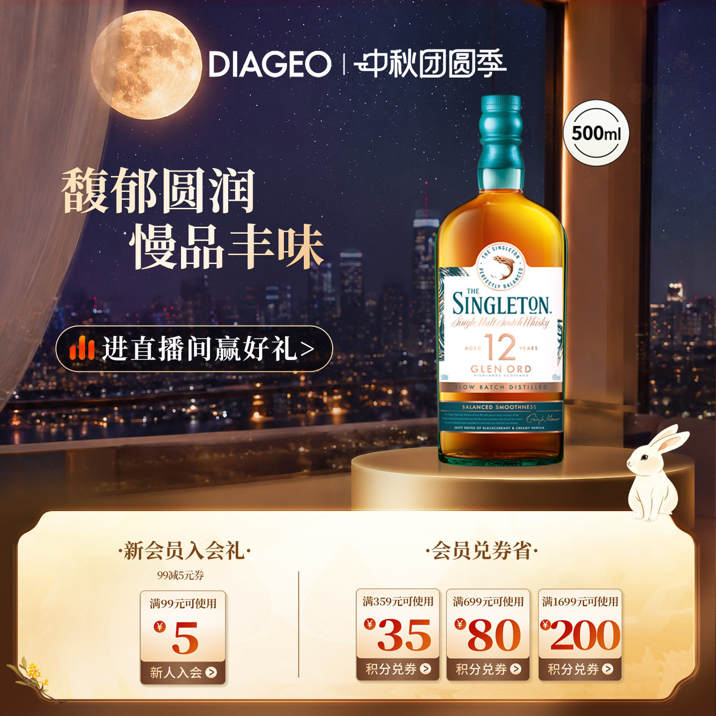 苏格登12年500ml威士忌图片