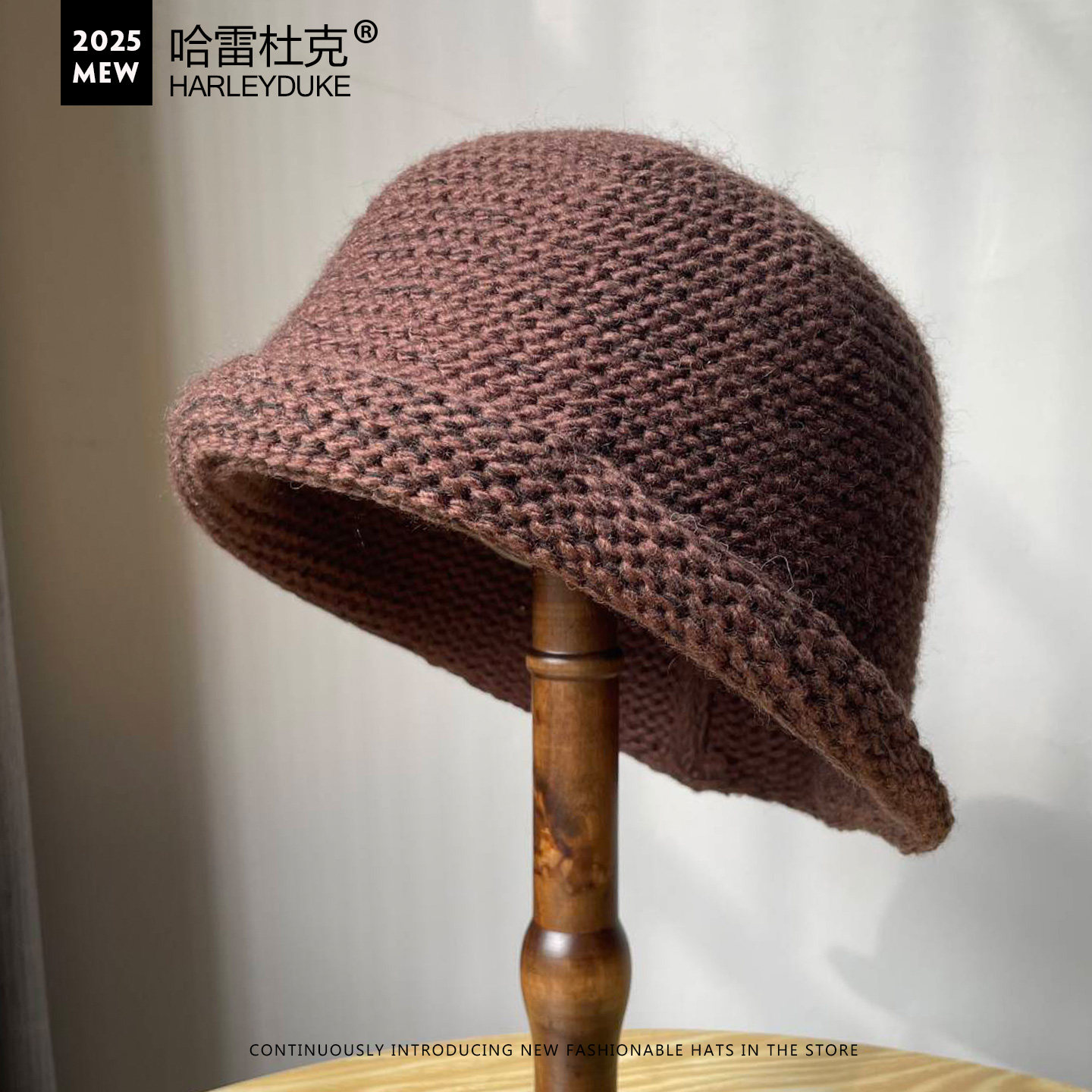 韩版大头围纯色复古粗棒针毛线盆帽子秋冬女方圆脸显脸小卷边冷帽,服饰配件/皮带/帽子/围巾,帽子,淘宝优惠券,粉丝福利购,淘宝优惠卷