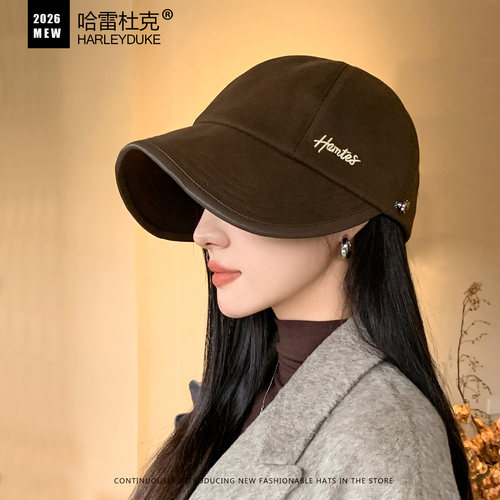 秋冬韩版字母刺绣鸭舌帽女款