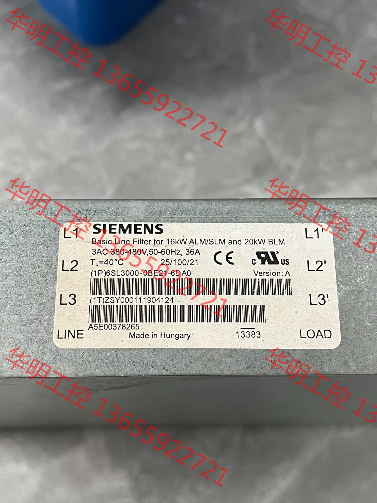 议价 6SL3000-0BE21-6DA0西门子滤波器 一个 成色