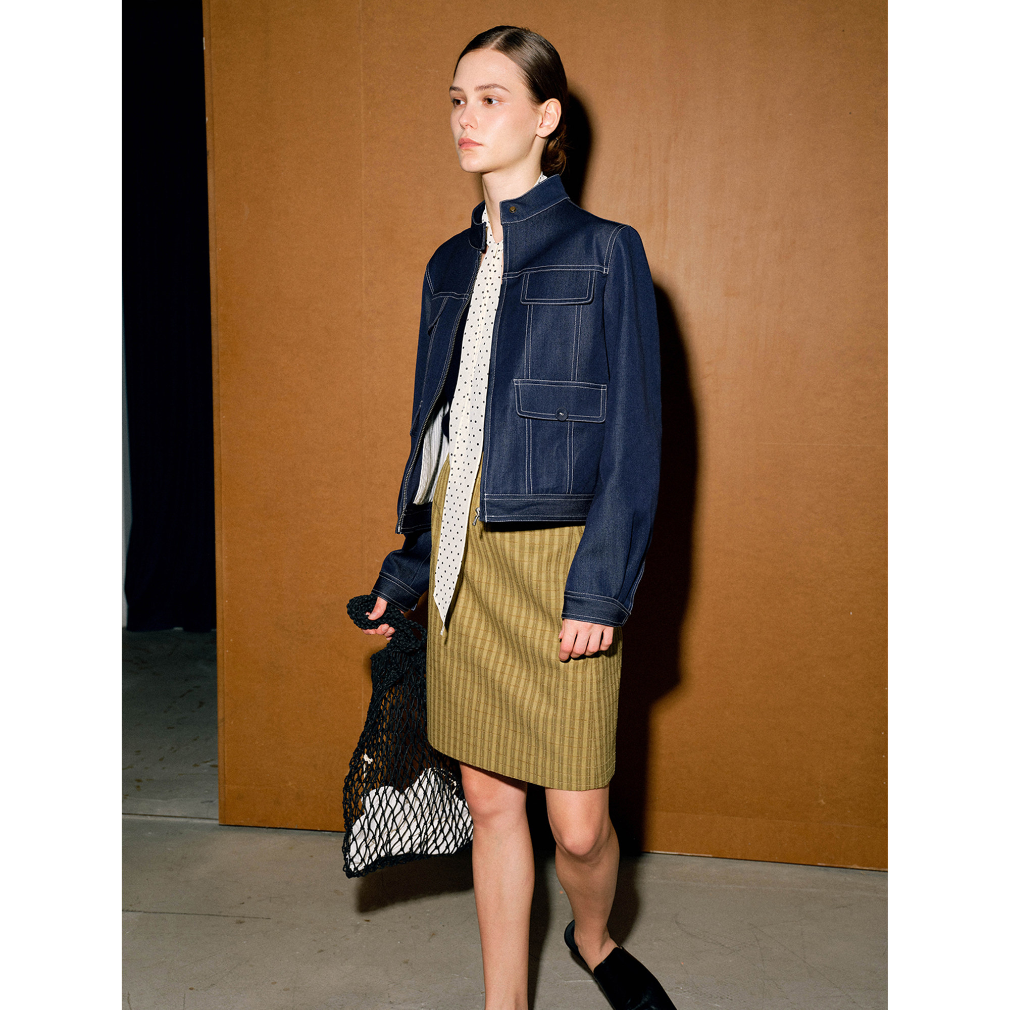 SO 25秋季新款原创设计气质复古时髦百搭口袋装饰廓形牛仔短外套