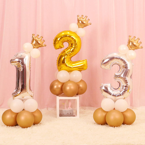 0-9生日数字周岁派对场景气球
