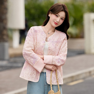 高级感轻奢宽松上衣 新中式 气质女士衬衫 刺绣开衫 HM2618 2026春季