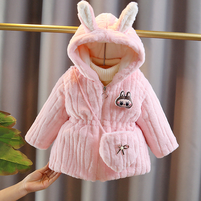 女童拉布布棉衣女童毛毛衣棉袄