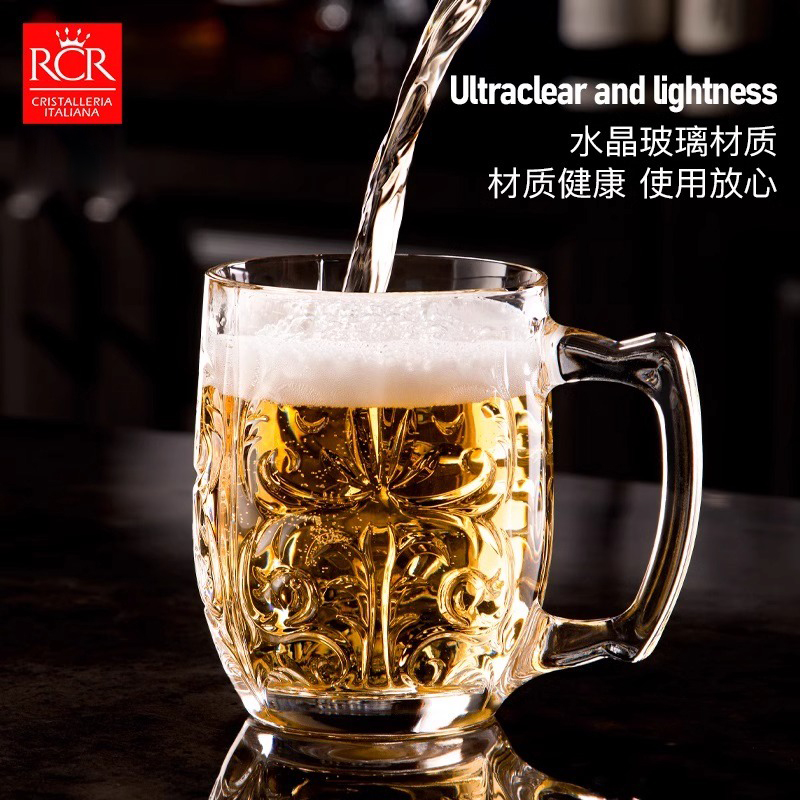 RCR水晶玻璃复古图腾马克杯