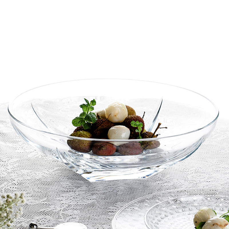 意大利进口ins风水晶玻璃果盘