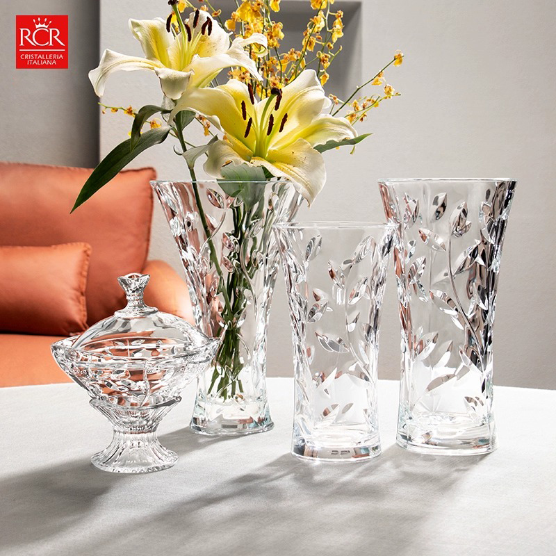 意大利进口水晶玻璃客厅摆件花瓶